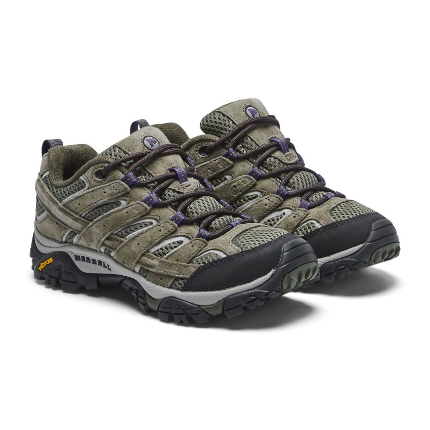 Chaussures Randonnée Merrell Moab 2 Ventilator Vert Olive Femme | V.Q.OZID